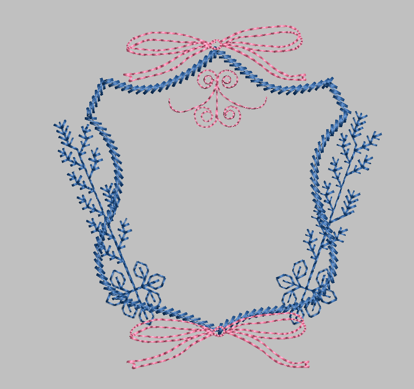 machine embroidery design, blue willow embroidery