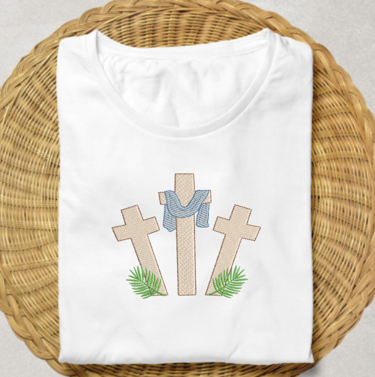 Easter Cross Embroidery Design for Machine Embroidery