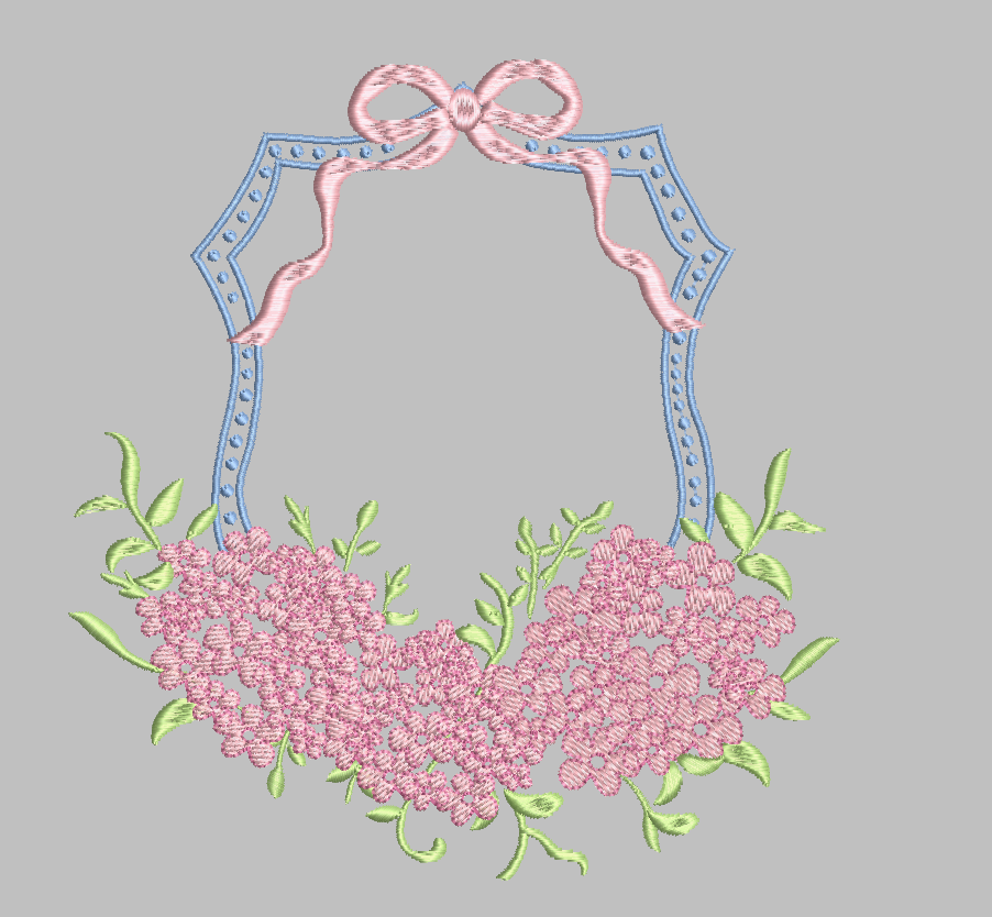 Monogram Crest Embroidery Design with FONT