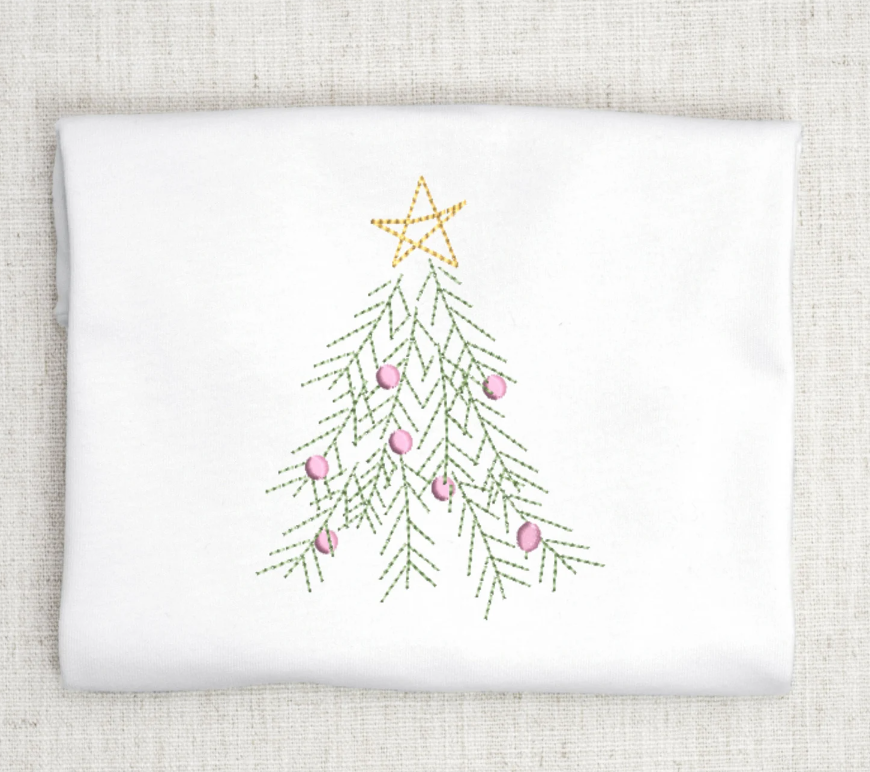 Simple Christmas Tree Embroidery Design – BlueWillowEmbroidery