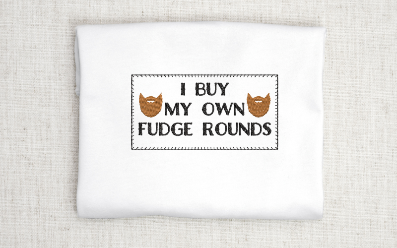 Oliver Anthony Embroidery Design, I Buy My Own Fudge Rounds