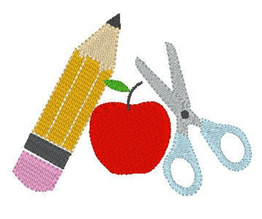 Back to School Embroidery Design for Machine Embroidery Project