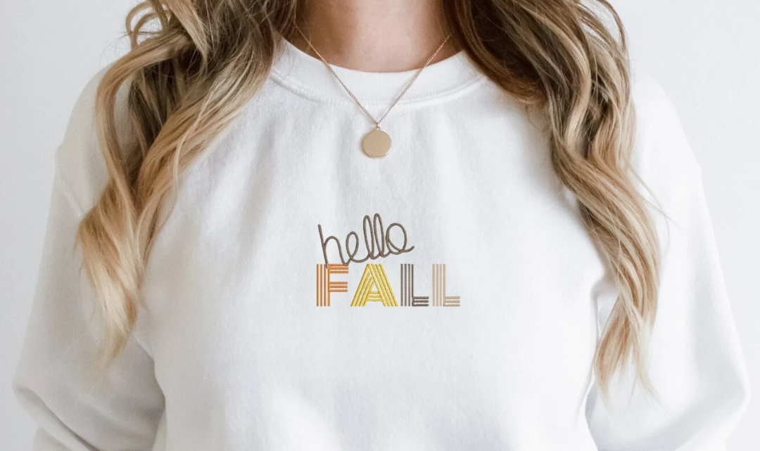 Hello Fall Embroidery Design