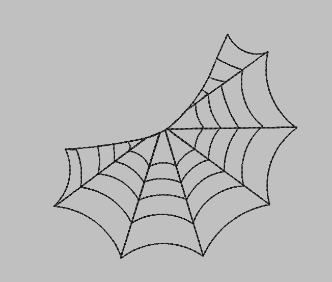 Spider Web Embroidery Design for the Collar