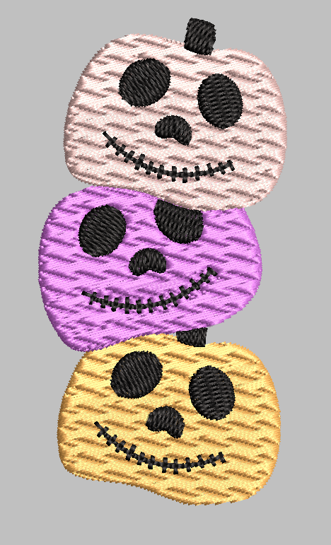 Stacked Pumpkin Embroidery Design