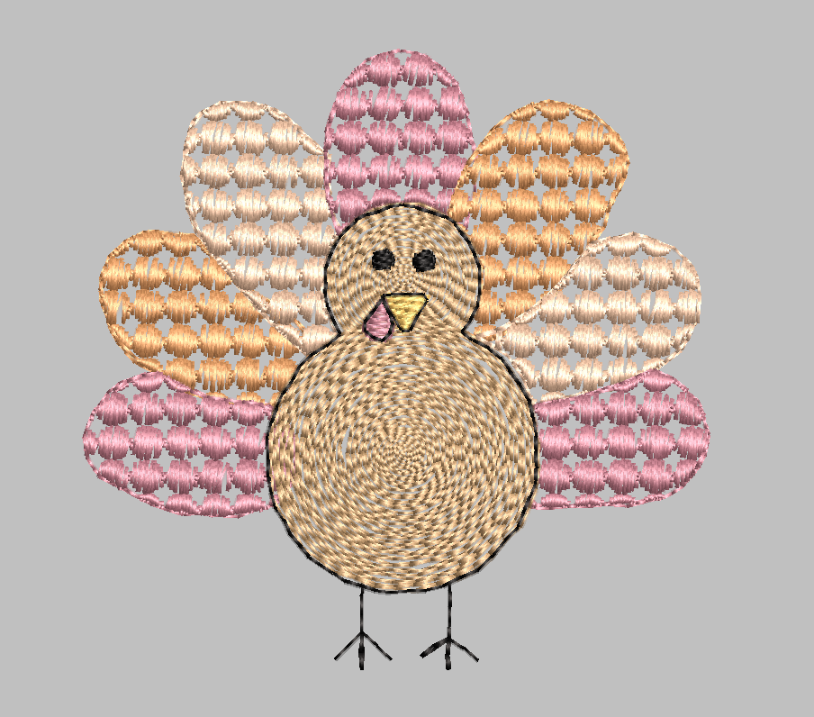 Turkey Embroidery Design