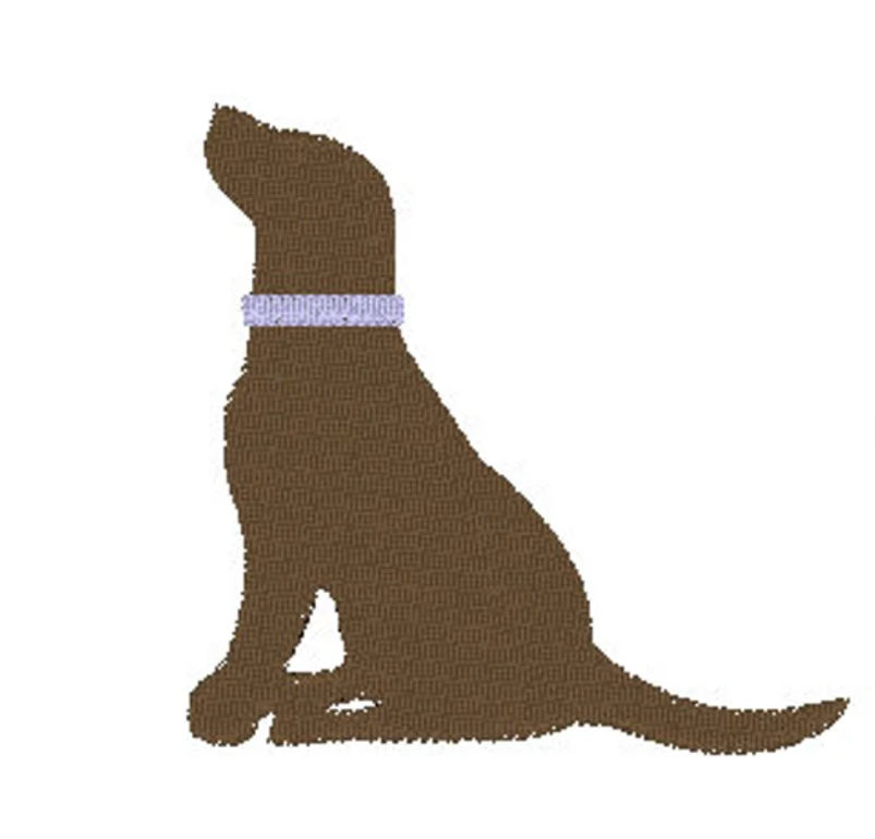 Embroidered Lab Pattern Black Lab Embroidery Design – BlueWillowEmbroidery