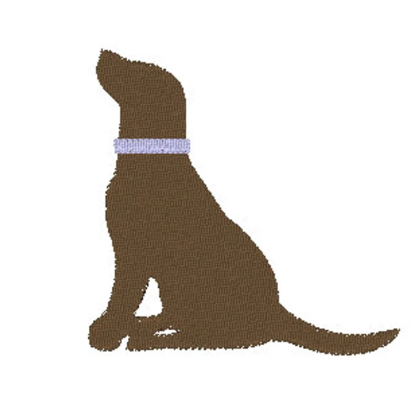 Black Lab Embroidery Design