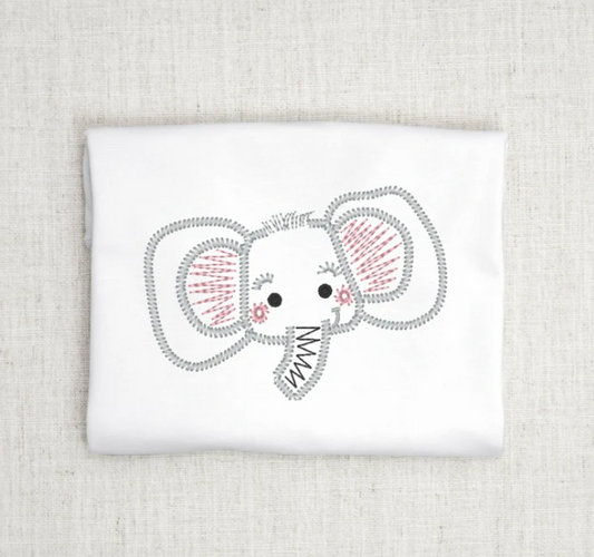 Elephant Embroidery Design, Scribble Embroidery