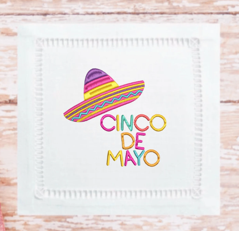 Cinco De Mayo Embroidery Design for Instant Download