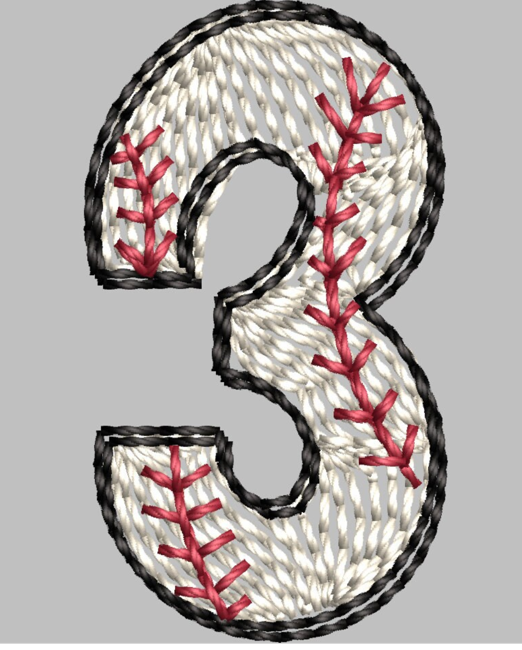 Baseball Embroidery Font