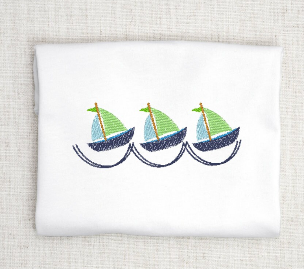 Sailboat Embroidery Design