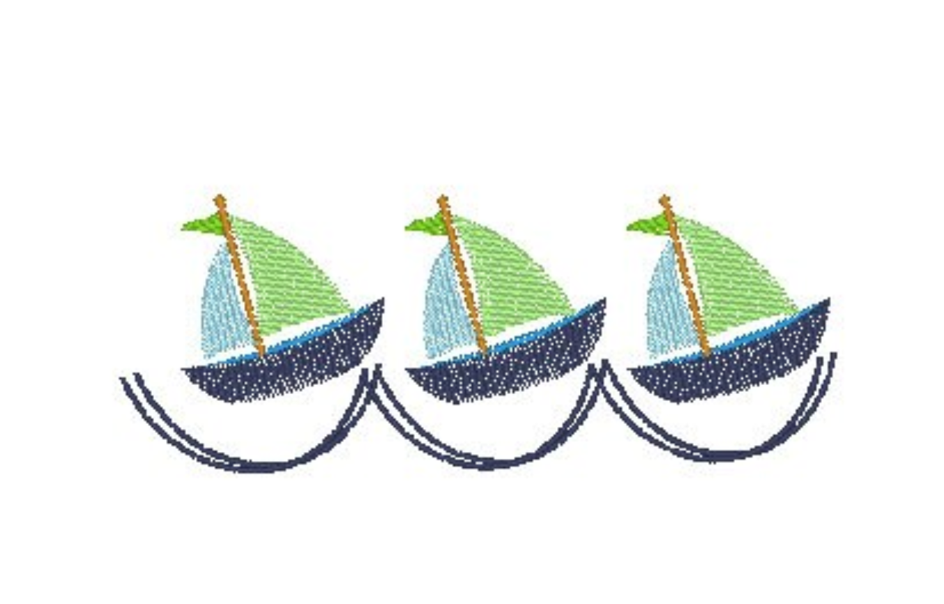 Sailboat Embroidery Design