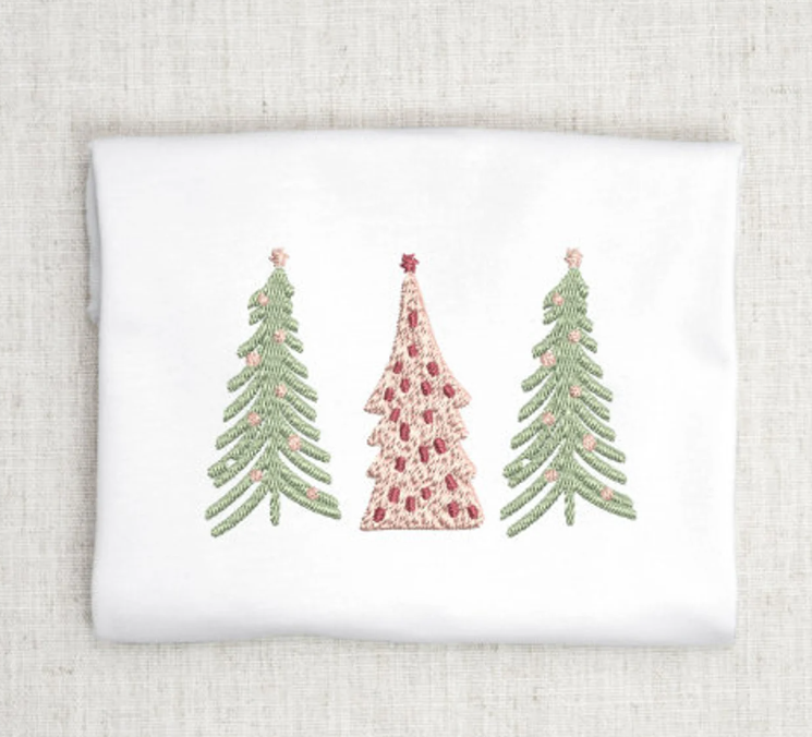 Christmas Tree Embroidery Design for Machine Embroidery