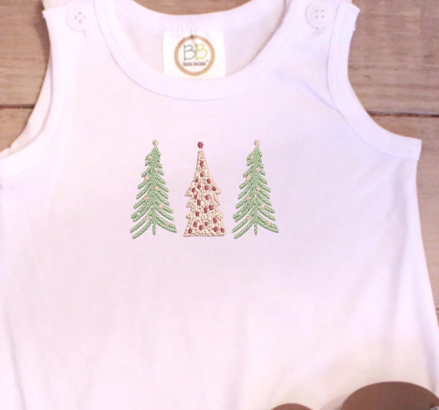 Christmas Tree Embroidery Design for Machine Embroidery