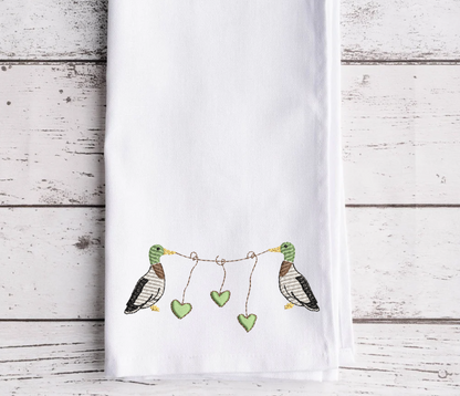 Valentine Mallard Duck Embroidery