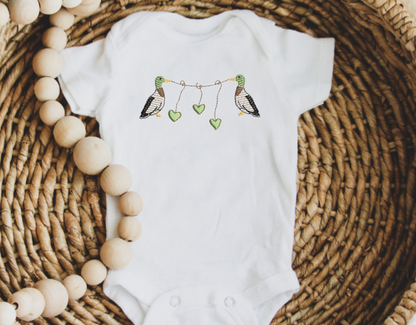 Valentine Mallard Duck Embroidery