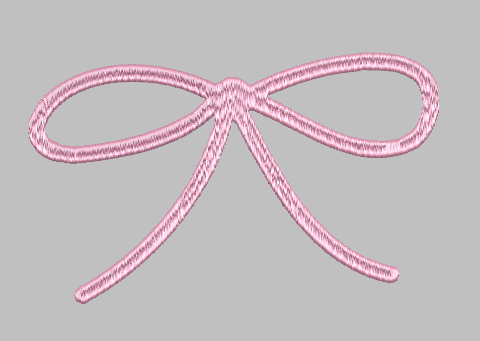 Coquette Bow Embroidery Design for Machine Embroidery