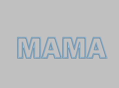 Mama Applique Embroidery Design