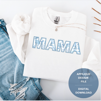 Mama Applique Embroidery Design