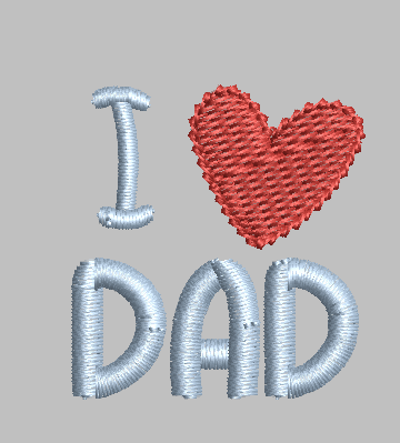 I heart mom, I heart dad embroidery design bundle for machine embroidery