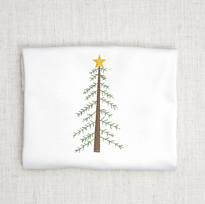 Christmas Tree Vintage Embroidery Design