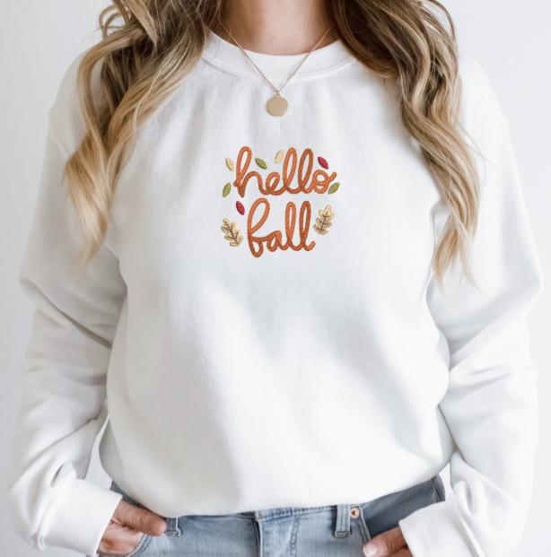 Hello Fall Embroidery Design