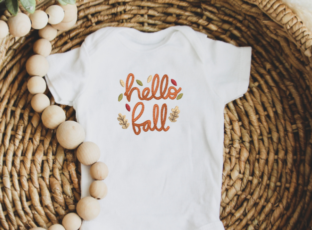 Hello Fall Embroidery Design