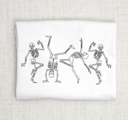 Skeleton Dancing Embroidery