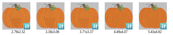 Pumpkin with Vine Embroidery Design for Fall