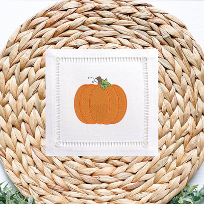 Pumpkin with Vine Embroidery Design for Fall