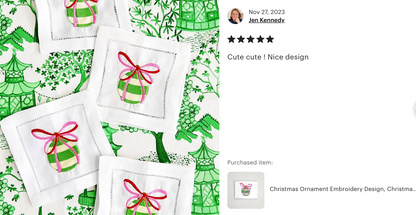 Christmas Ornament Embroidery Design