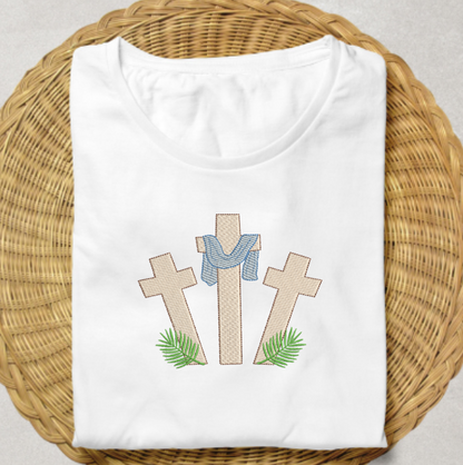 Easter Cross Embroidery Design for Machine Embroidery