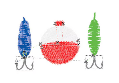 Fishing Embroidery Design