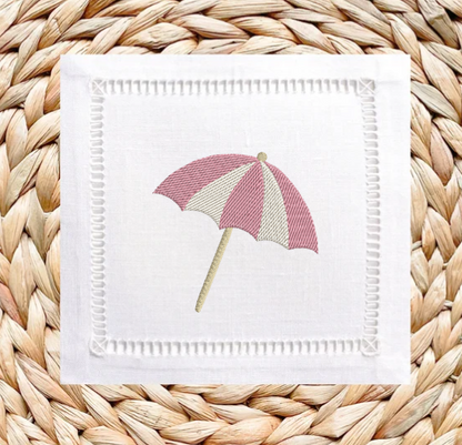 Beach Umbrella Embroidery Design