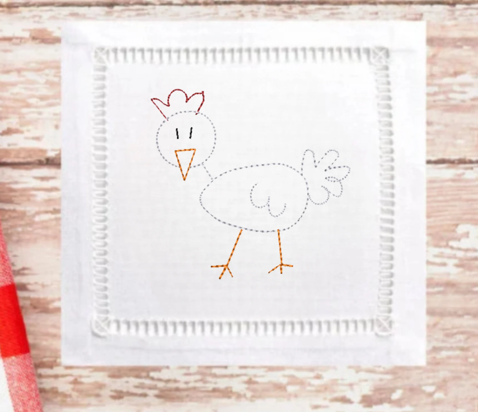 Farm Animal Sketch Embroidery Design Bundle