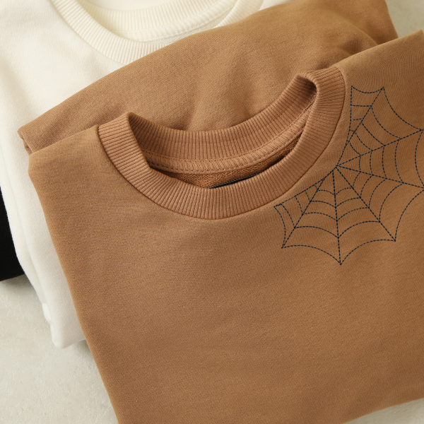 Spider Web Embroidery Design for the Collar