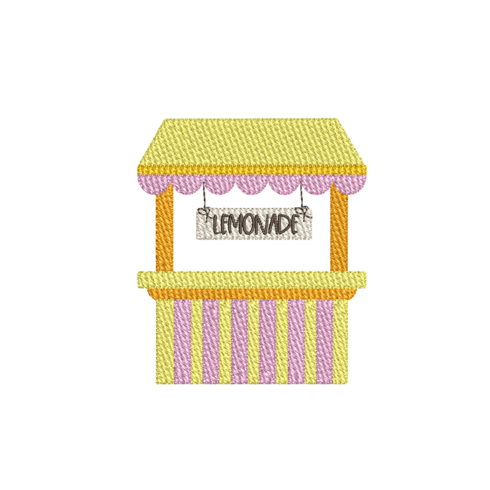 Lemonade Embroidery Design, Lemonade Stand Digital Design Download