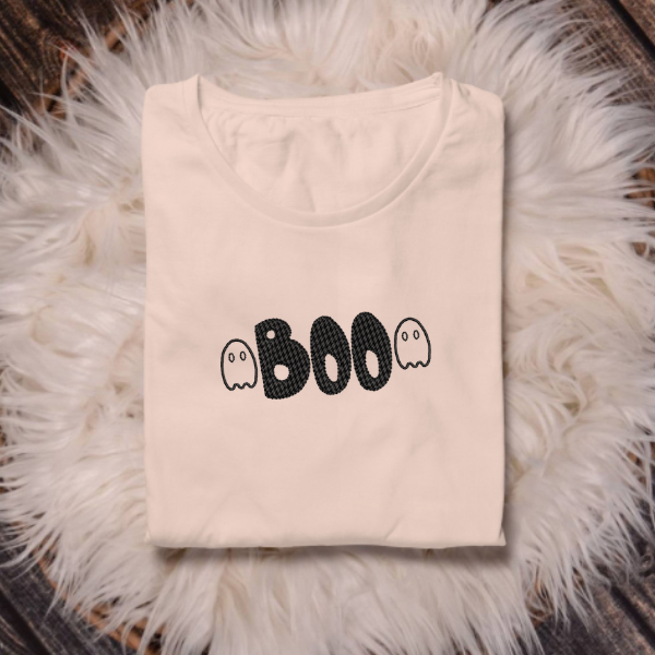 Boo Embroidery Design, Boo with Ghosts Embroidery Design