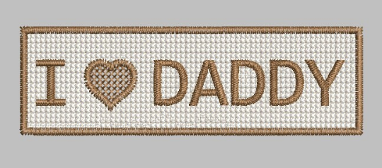 I heart Daddy, Father's Day Embroidery Design for Machine Embroidery, False Smocked Embroidery