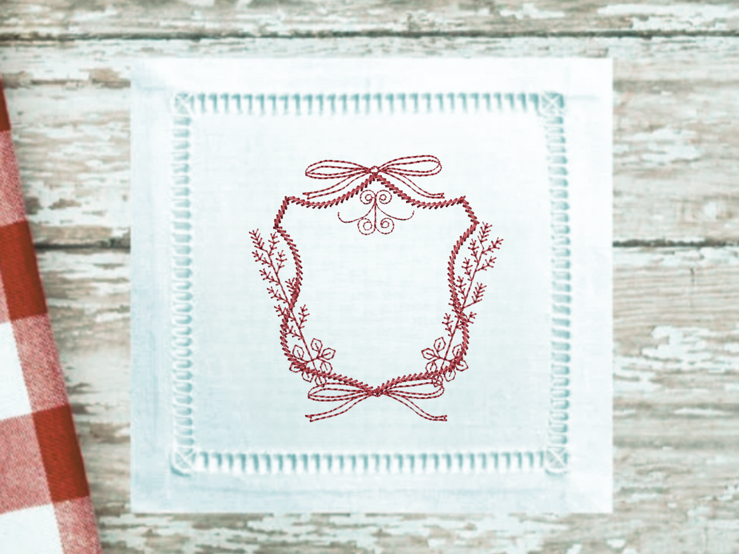 Family Crest Embroidery Design, Monogram or Wedding Crest for Machine Embroidery