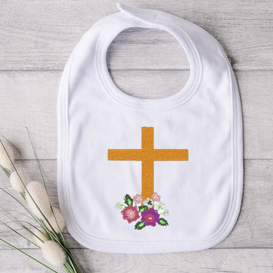 Floral Cross Machine Embroidery Design, He is Risen Machine Embroidery Design File, Easter Embroidery, Cross Machine Embroidery