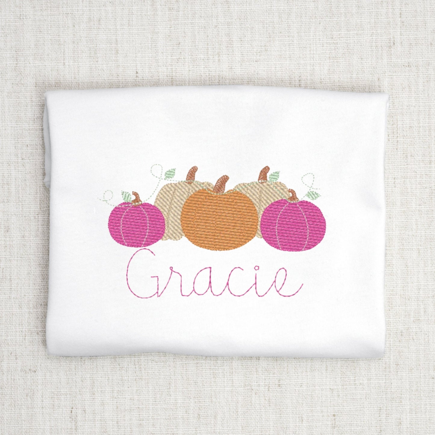 Pumpkin embroidery Design, Fall embroidery, Thanksgiving Embroidery, Pink Pumpkin Machine Embroidery Design File