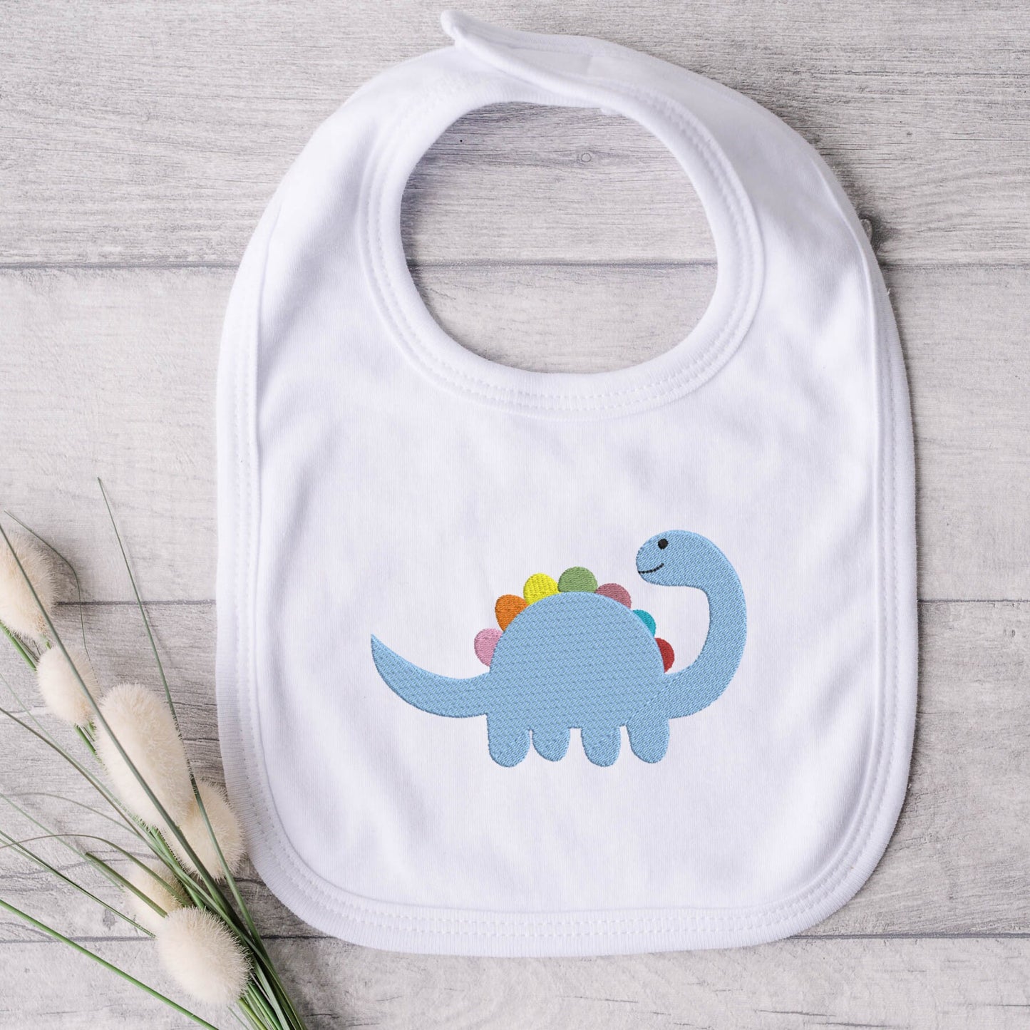 Rainbow Dinosaur Machine Embroidery Design File for Kids