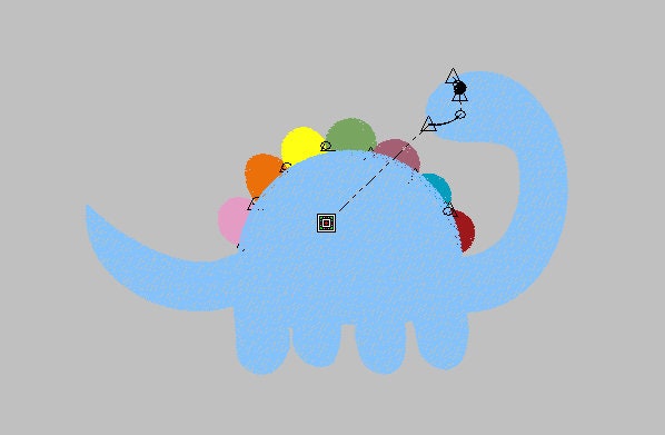 Rainbow Dinosaur Machine Embroidery – BlueWillowEmbroidery