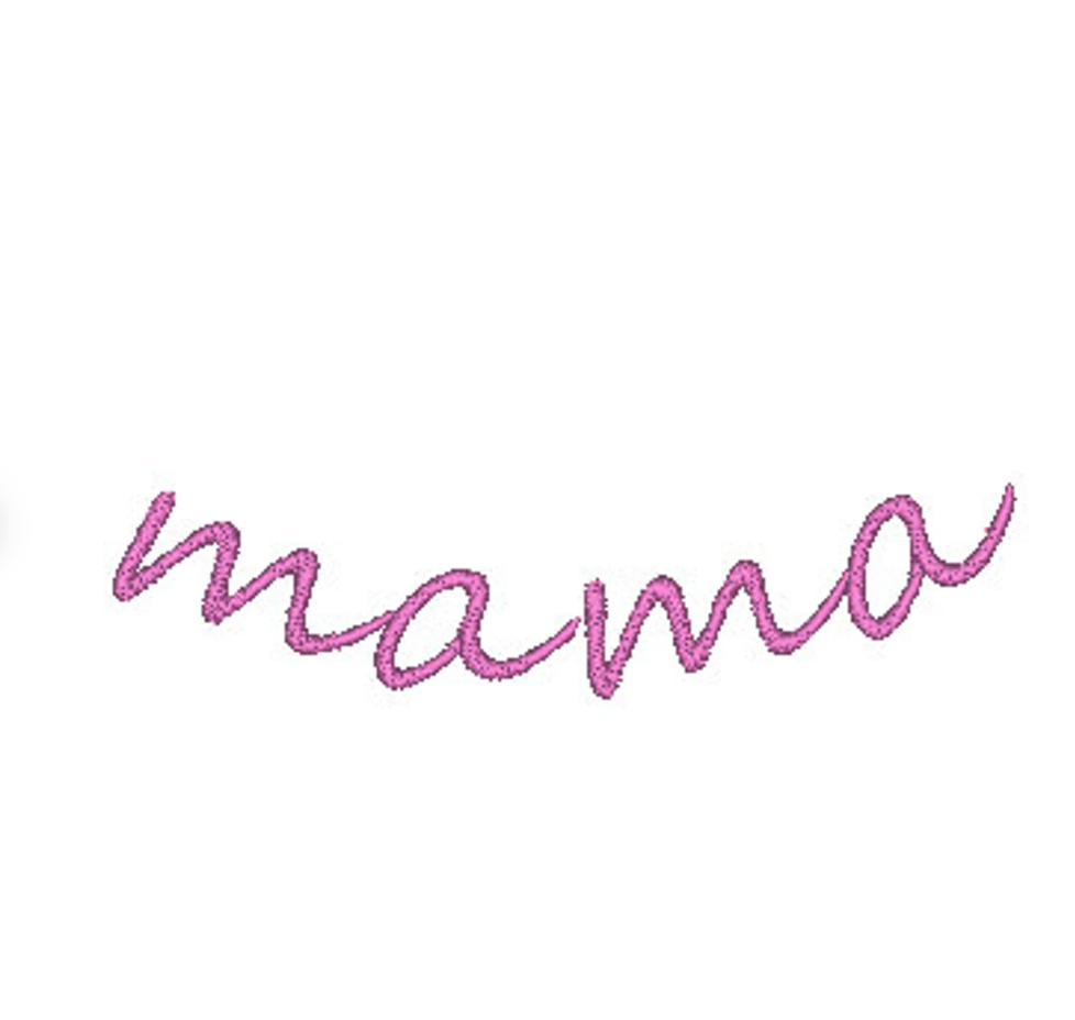 MaMa Collar Embroidery Design, Curved Embroidery Font, Mother's Day Embroidery