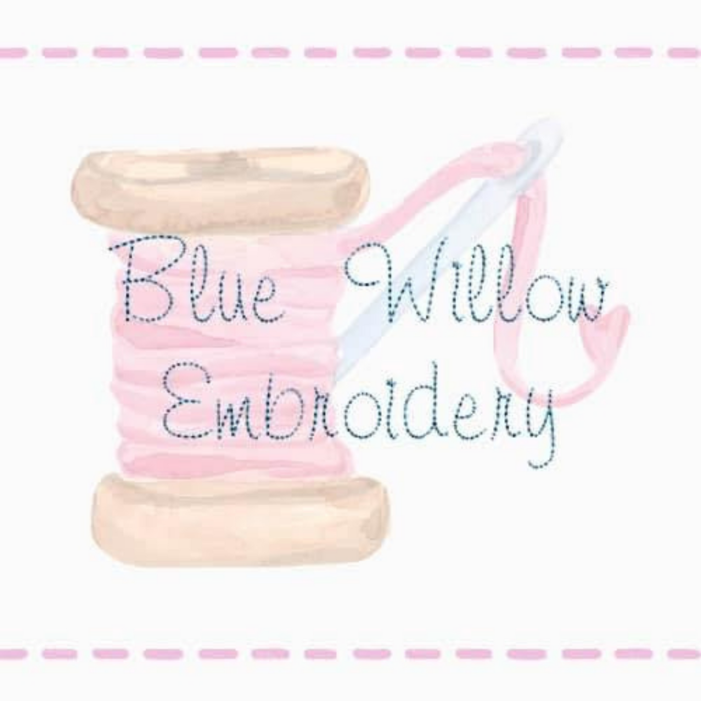 machine embroidery design, blue willow embroidery