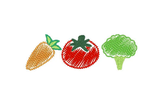 Veggie Garden Embroidery Design