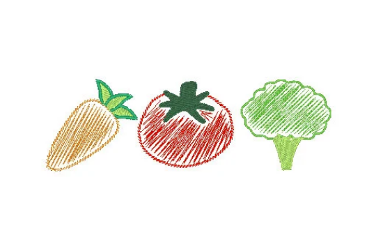 Veggie Garden Embroidery Design