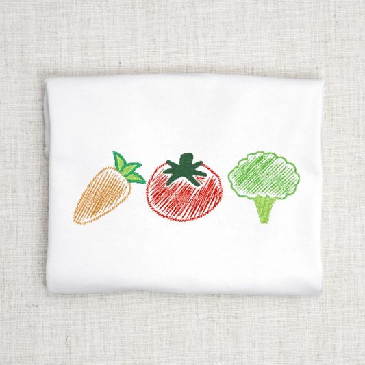 Veggie Garden Embroidery Design